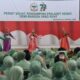 Prosesi upacara peringatan Hari Ulang Tahun (HUT) ke-79 Persatuan Istri Tentara (Persit) Kartika Chandra Kirana