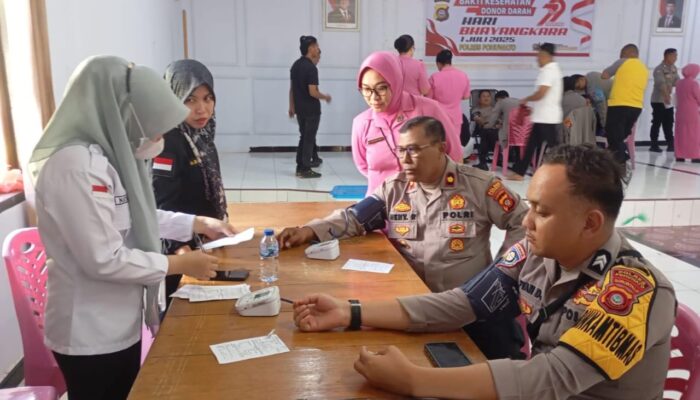 Aksi Kemanusiaan Polres Pohuwato: Donor Darah Warnai Peringatan Hari Bhayangkara ke-79
