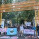 Aksi unjuk rasa PPMPB-G yang digelar di depan Kantor Gubernur Gorontalo, Kamis (13/11/2025),