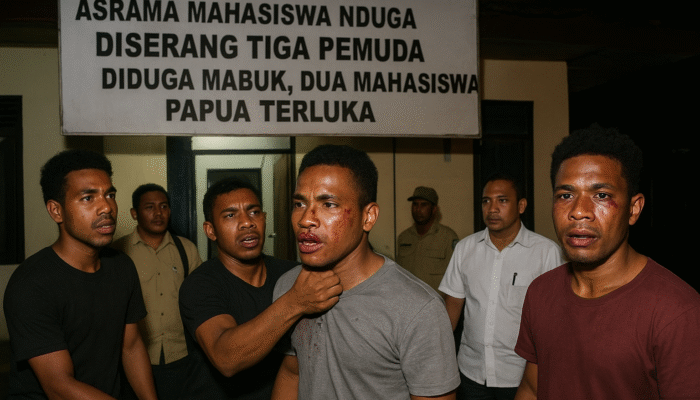 Asrama Mahasiswa Papua Gorontalo Diserang Tiga Pemuda Diduga Mabuk.